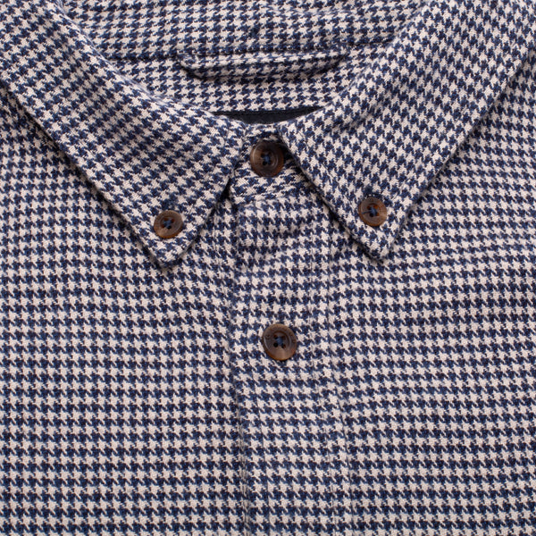 GX1000 HOUNDSTOOTH BUTTON DOWN - BLUE