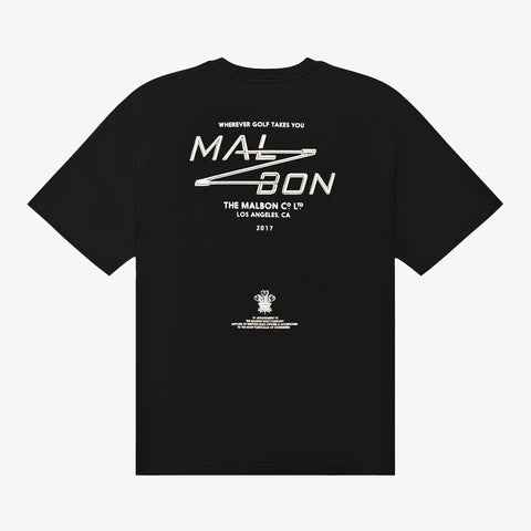 MALBON BERMUDA SPORT UTILITY TEE - BLACK