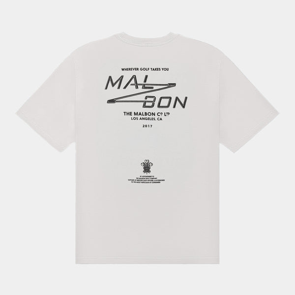MALBON BERMUDA SPORT UTILITY TEE - IVORY