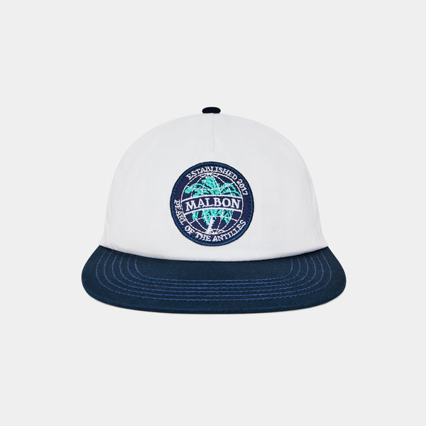 MALBON PALMERA HAT - WHITE/NAVY
