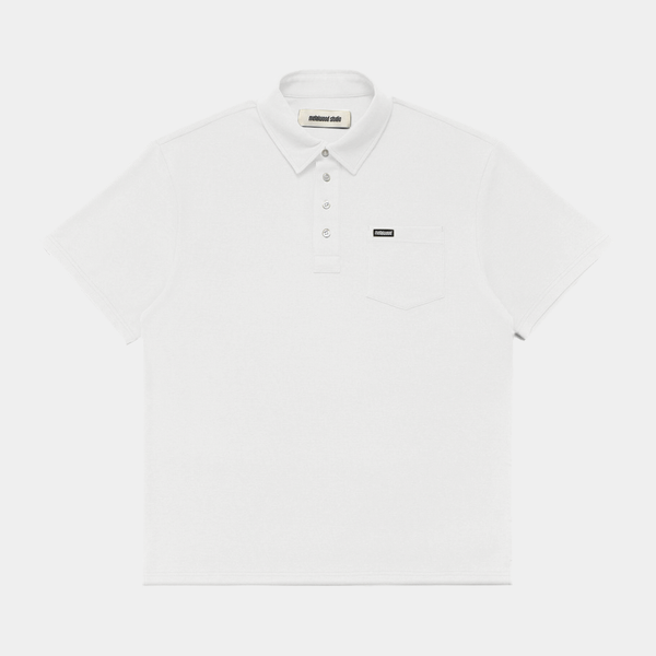 METALWOOD AIRY POCKET POLO - WHITE