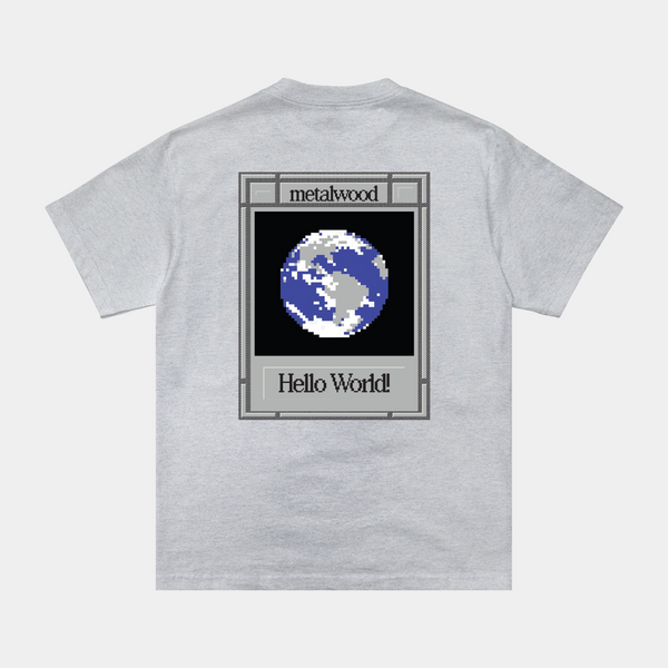 METALWOOD HELLO WORLD TEE - HEATHER GREY