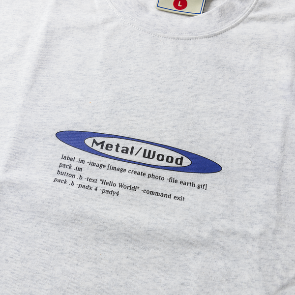 METALWOOD HELLO WORLD TEE - HEATHER GREY