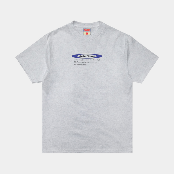 METALWOOD HELLO WORLD TEE - HEATHER GREY