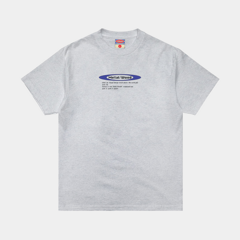 METALWOOD HELLO WORLD TEE - HEATHER GREY