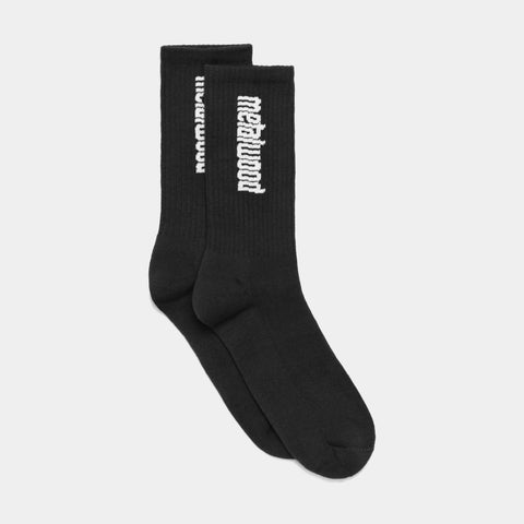 METALWOOD LOGO CREW SOCK - BLACK