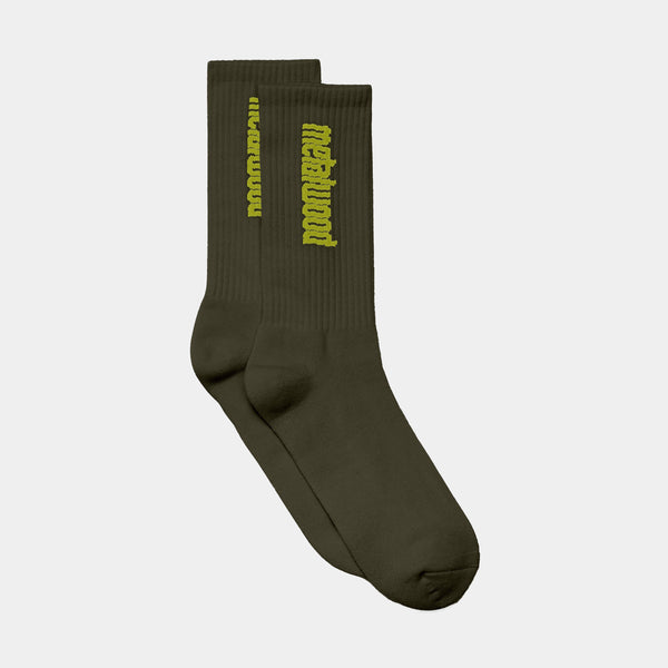 METALWOOD LOGO CREW SOCK - OLIVE
