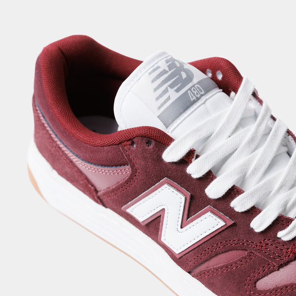 NEW BALANCE 480 - BURGUNDY/WHITE