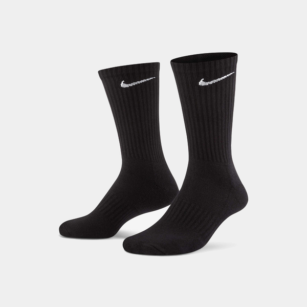 NIKE EVERYDAY CUSHIONED CREW SOCKS 3-PACK - BLACK