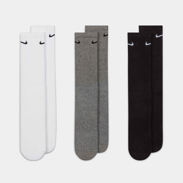 NIKE EVERYDAY CUSHIONED CREW SOCKS 3-PACK - MULTI-COLOR