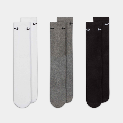 NIKE EVERYDAY CUSHIONED CREW SOCKS 3-PACK - MULTI-COLOR