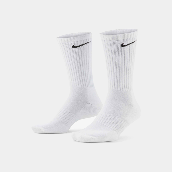 NIKE EVERYDAY CUSHIONED CREW SOCKS 3-PACK - WHITE