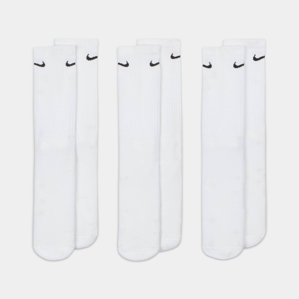 NIKE EVERYDAY CUSHIONED CREW SOCKS 3-PACK - WHITE