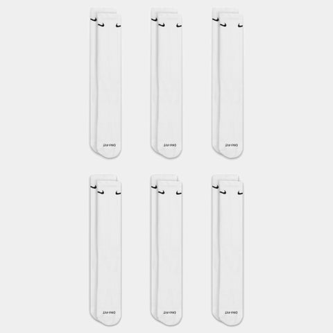 NIKE EVERYDAY PLUS CUSHIONED CREW SOCK 6-PACK - WHITE