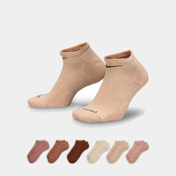 NIKE EVERYDAY PLUS CUSHIONED NO-SHOW SOCK 6-PACK - MULTI-COLOR