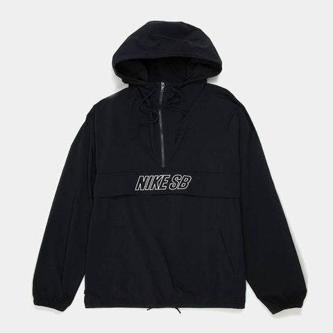 NIKE SB ESSENTIAL ANORAK JACKET -  BLACK/WHITE