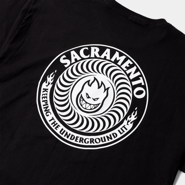 PLA X SPITFIRE SACRAMENTO KTUL TEE - BLACK