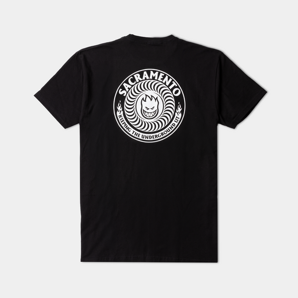 PLA X SPITFIRE SACRAMENTO KTUL TEE - BLACK