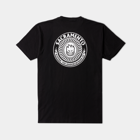 PLA X SPITFIRE SACRAMENTO KTUL TEE - BLACK