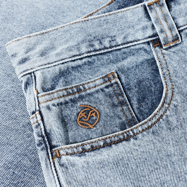 POLAR BIG BOY SHORTS - HEAVY WASHED BLUE
