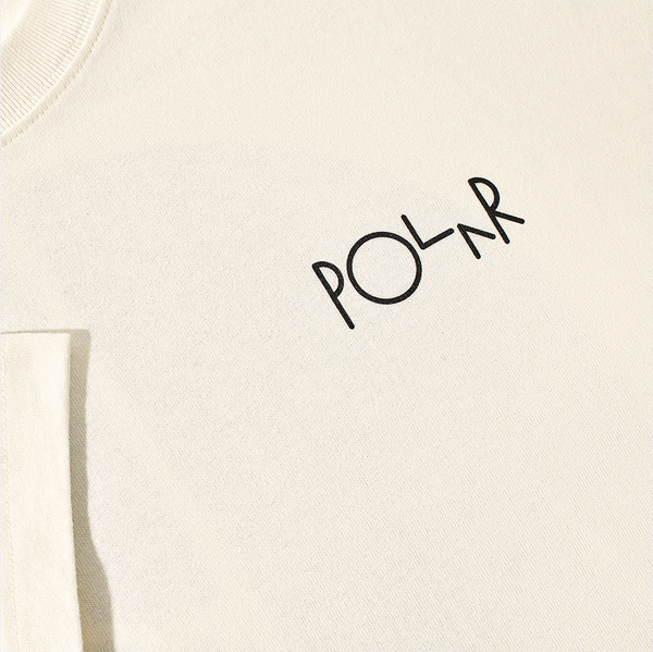 POLAR CONTRAST FILL LOGO TEE - IVORY/BLACK