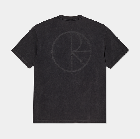 POLAR CONTRAST STROKE LOGO TEE - SILVER BLACK/BLACK
