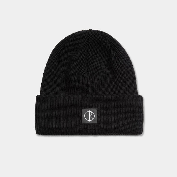POLAR DOUBLE FOLD MERINO BEANIE - BLACK