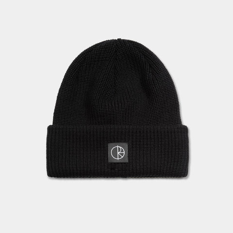POLAR DOUBLE FOLD MERINO BEANIE - BLACK