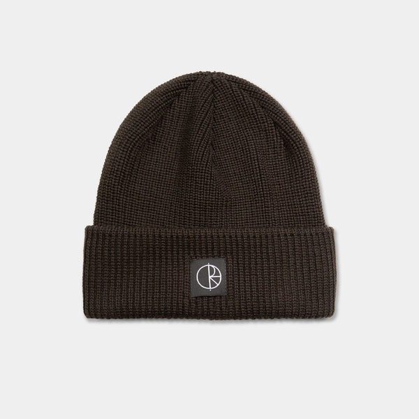 POLAR DOUBLE FOLD MERINO BEANIE - BROWN