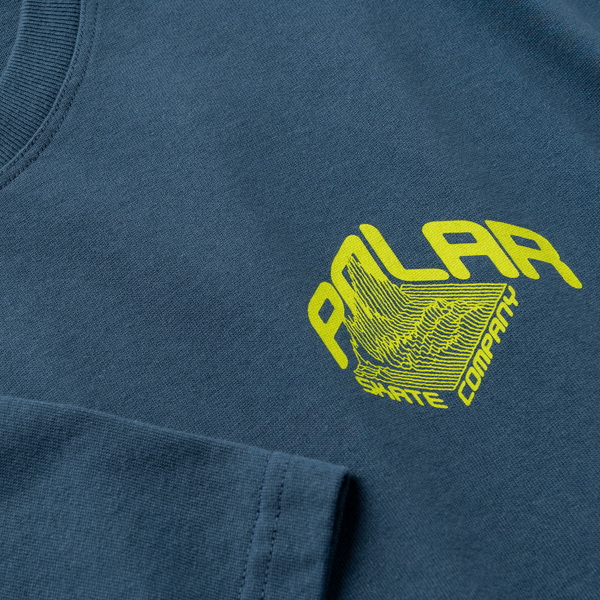 POLAR GRAPH TEE -  GREY BLUE