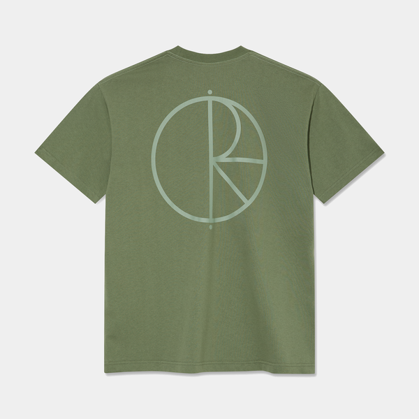 POLAR STROKE LOGO CONTRAST TEE - MOSS GREEN