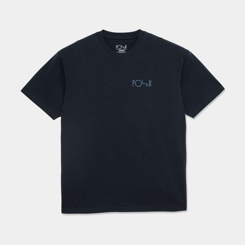 POLAR STROKE LOGO TEE - NAVY/BLUE