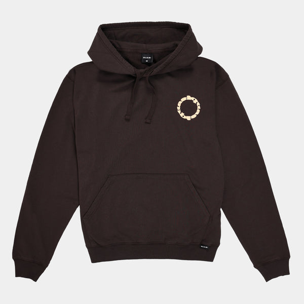 QUASI OUTLINE HOODIE - DARK BROWN