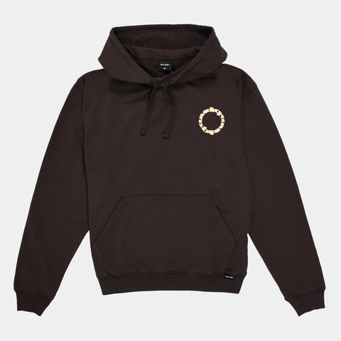 QUASI OUTLINE HOODIE - DARK BROWN