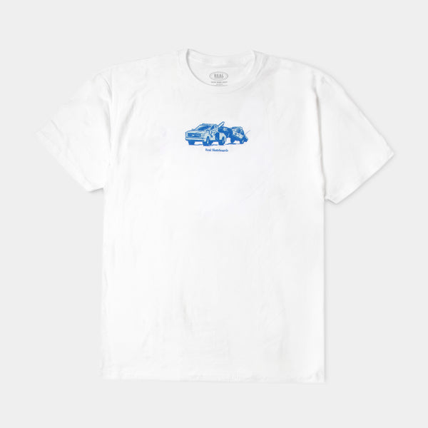 REAL TOW TEE - WHITE/BLUE