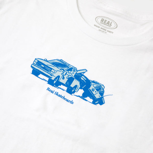 REAL TOW TEE - WHITE/BLUE