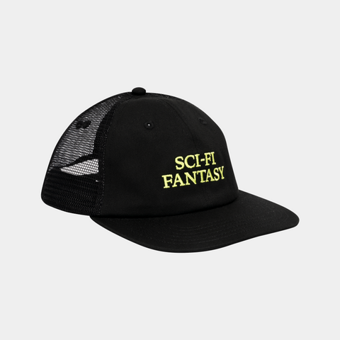 SCI-FI FANTASY LOGO MESH HAT - BLACK