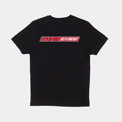 SCI-FI FANTASY QUICK STRIPE TEE - BLACK