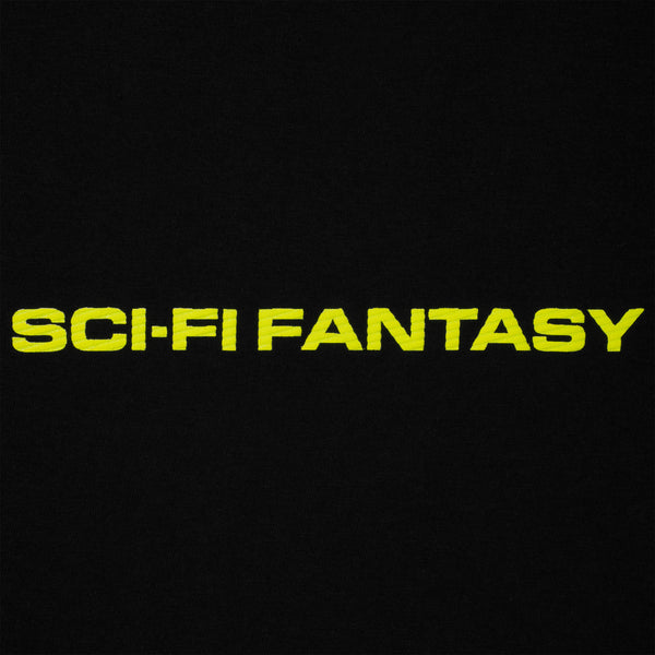 SCI-FI FANTASY TEXTURED LOGO TEE - BLACK