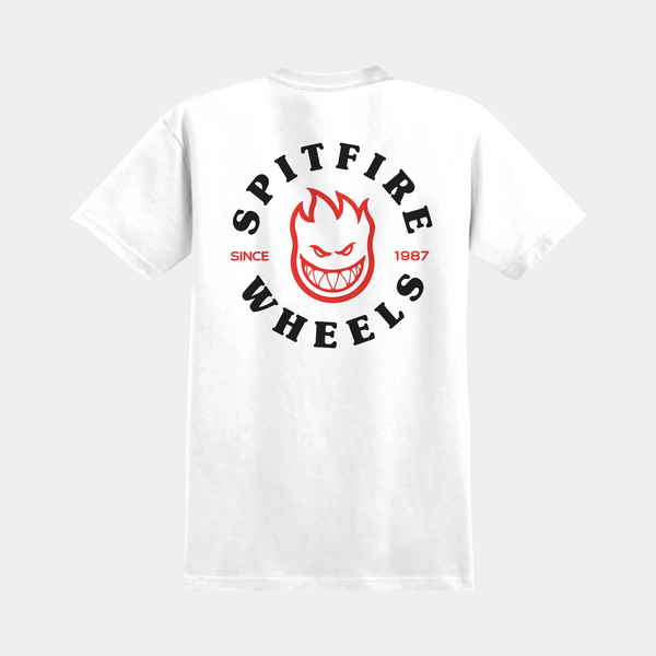SPITFIRE BIGHEAD CLASSIC TEE - WHITE/BLACK/RED