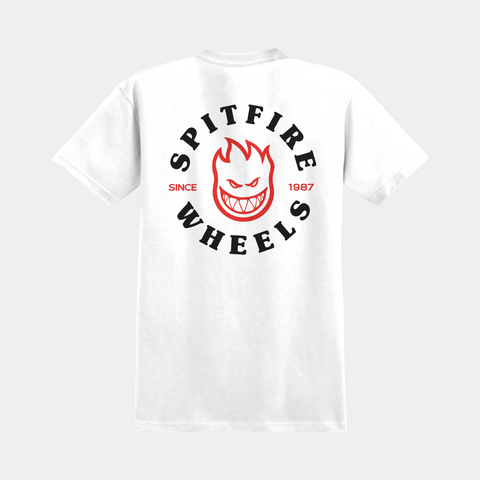 SPITFIRE BIGHEAD CLASSIC TEE - WHITE/BLACK/RED
