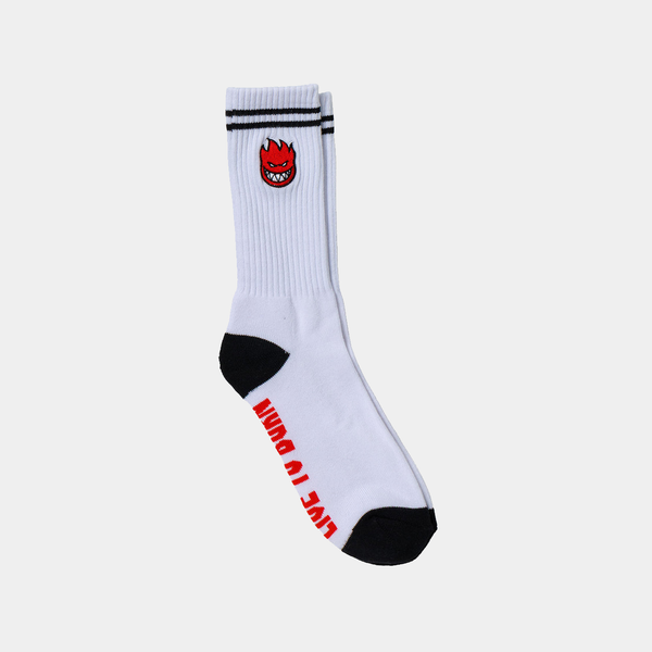 SPITFIRE BIGHEAD FILL SOCK - WHITE/BLACK/RED