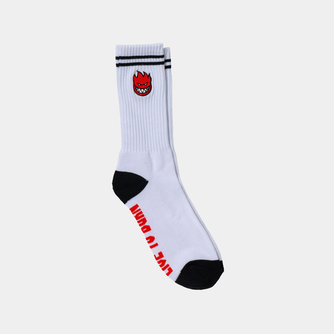 SPITFIRE BIGHEAD FILL SOCK - WHITE/BLACK/RED