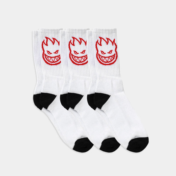 SPITFIRE BIGHEAD SOCK 3-PACK - WHITE/RED/BLACK