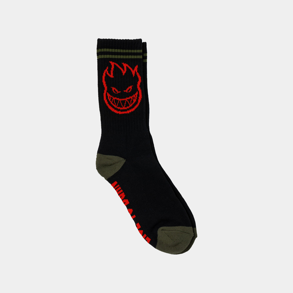 SPITFIRE BIGHEAD SOCK - BLACK/OLIVE/RED