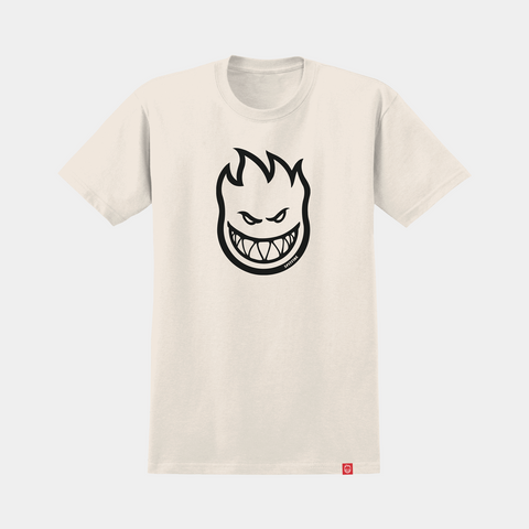 SPITFIRE BIGHEAD TEE - CREAM/BLACK