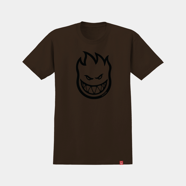 SPITFIRE BIGHEAD TEE - DARK CHOCOLATE/BLACK