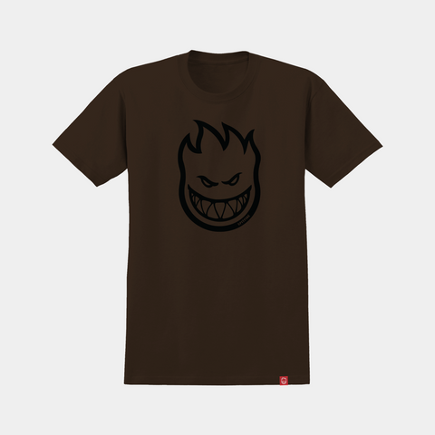 SPITFIRE BIGHEAD TEE - DARK CHOCOLATE/BLACK