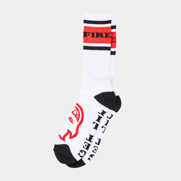 SPITFIRE CLASSIC '87 BIGHEAD SOCK - WHITE/BLACK/RED