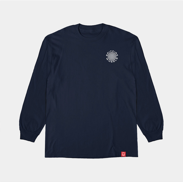 SPITFIRE CLASSIC '87 SWIRL FILL L/S TEE - NAVY/WHITE